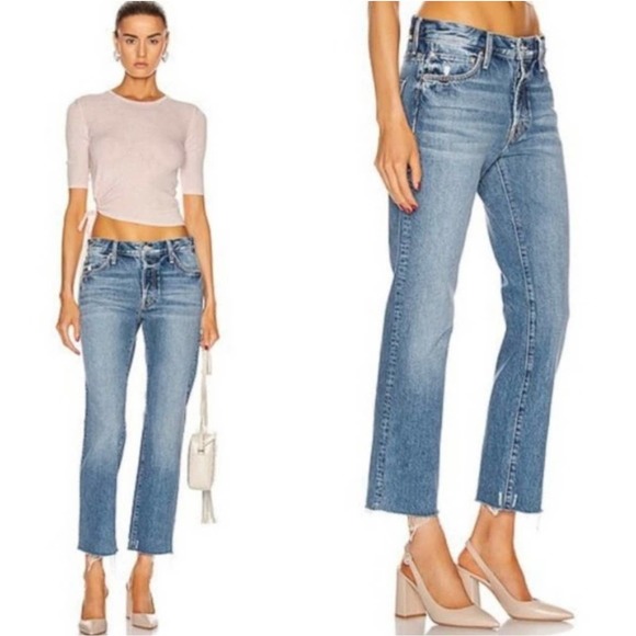 MOTHER Denim - MOTHER The Scrapper Cuff Ankle Fray Jeans